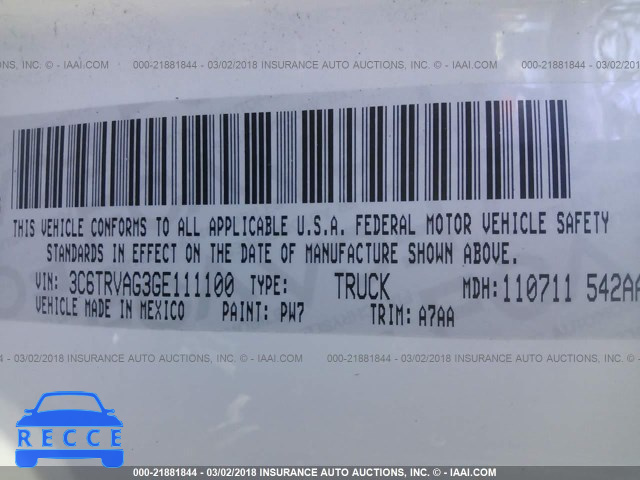 2016 RAM PROMASTER 1500 1500 STANDARD 3C6TRVAG3GE111100 image 8