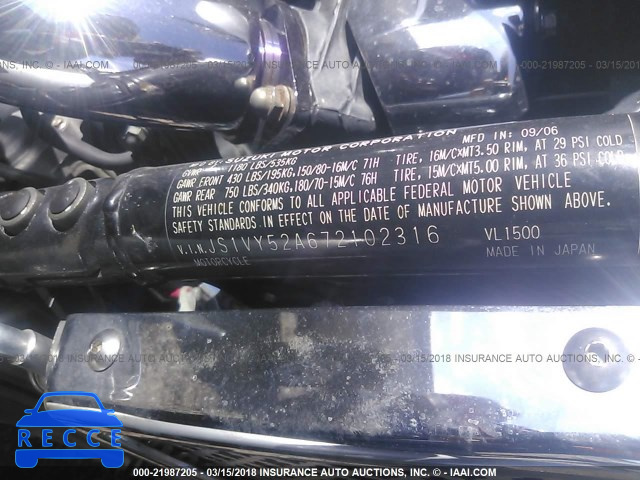 2007 SUZUKI VL1500 JS1VY52A672102316 image 9