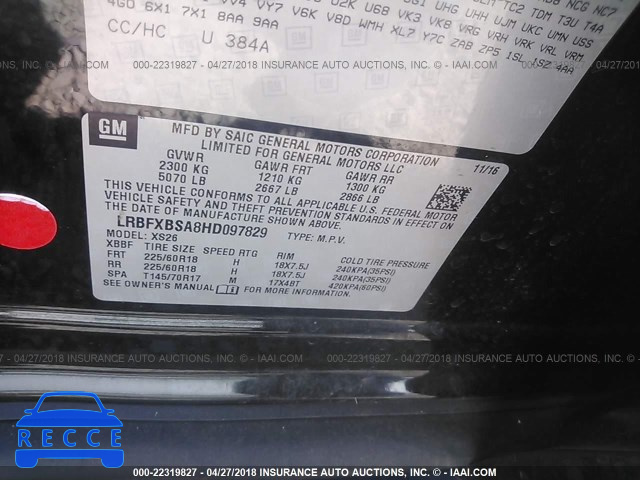2017 BUICK ENVISION ESSENCE LRBFXBSA8HD097829 image 8