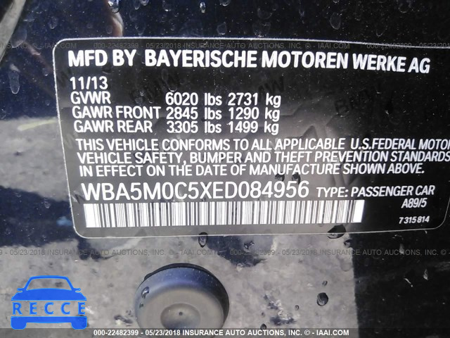 2014 BMW 550 XIGT WBA5M0C5XED084956 зображення 8