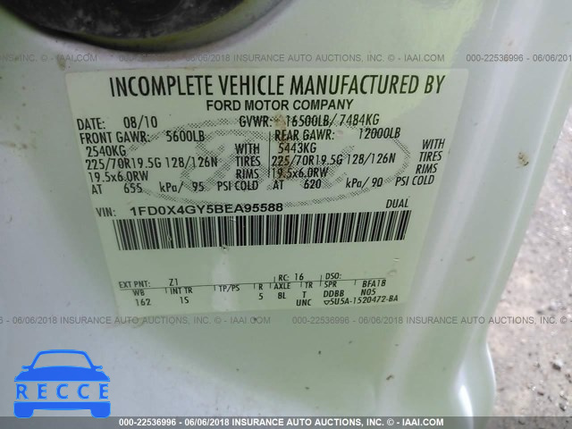 2011 FORD F450 SUPER DUTY 1FD0X4GY5BEA95588 image 9