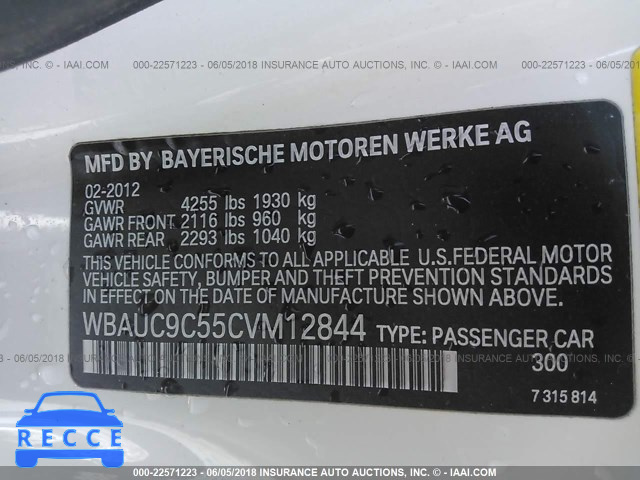 2012 BMW 135 I WBAUC9C55CVM12844 image 8