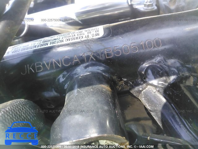 2000 KAWASAKI VN800 JKBVNCA1XYB505100 зображення 9