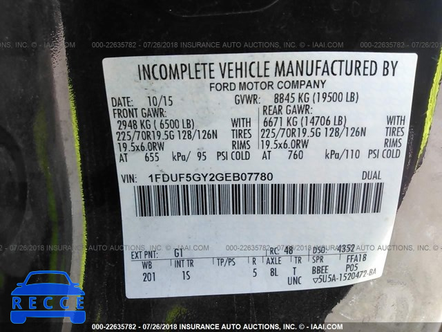 2016 FORD F550 SUPER DUTY 1FDUF5GY2GEB07780 image 9