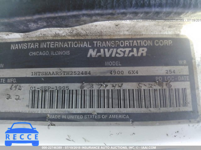 1996 INTERNATIONAL 4900 4900 1HTSHAAR5TH252484 зображення 9