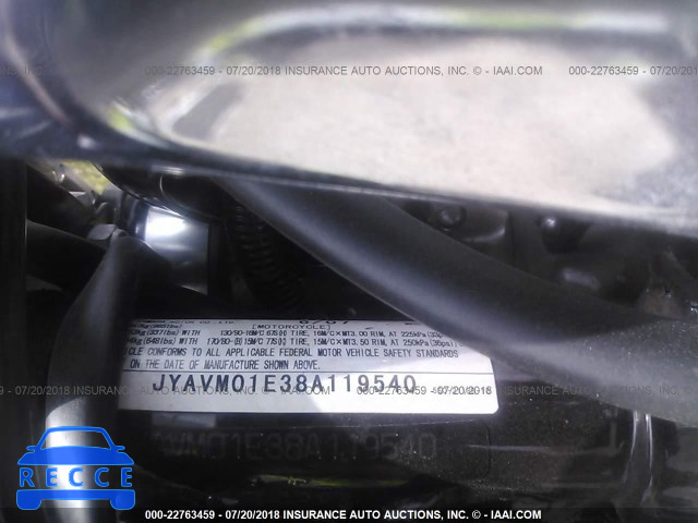 2008 YAMAHA XVS650 A/AT JYAVM01E38A119540 image 9