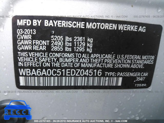 2014 BMW 640 I/GRAN COUPE WBA6A0C51EDZ04516 зображення 8