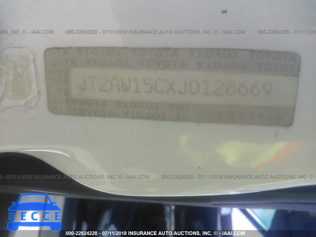 1988 TOYOTA MR2 JT2AW15CXJ0128669 image 8