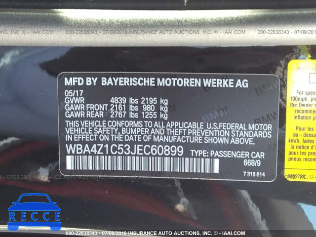 2018 BMW 430I WBA4Z1C53JEC60899 image 8