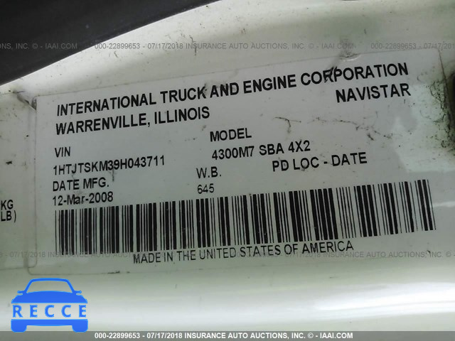 2009 INTERNATIONAL 4000 4300 1HTJTSKM39H043711 image 9