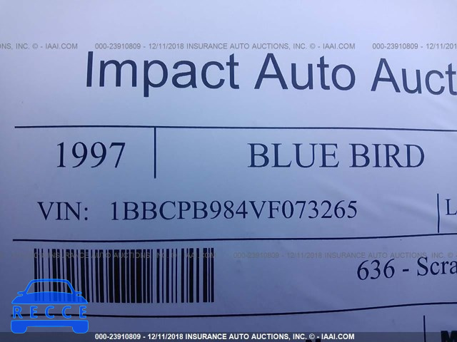 1997 BLUE BIRD MPV 1BBCPB984VF073265 image 8