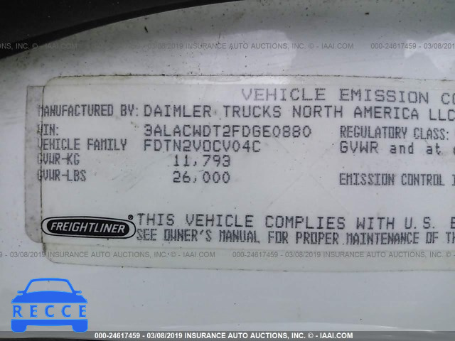 2015 FREIGHTLINER M2 106 MEDIUM DUTY 3ALACWDT2FDGE0880 зображення 7