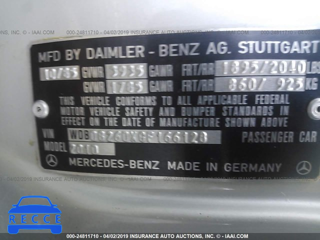 1986 MERCEDES-BENZ 190 D 2.5 WDBDB26DXGF166128 Bild 6