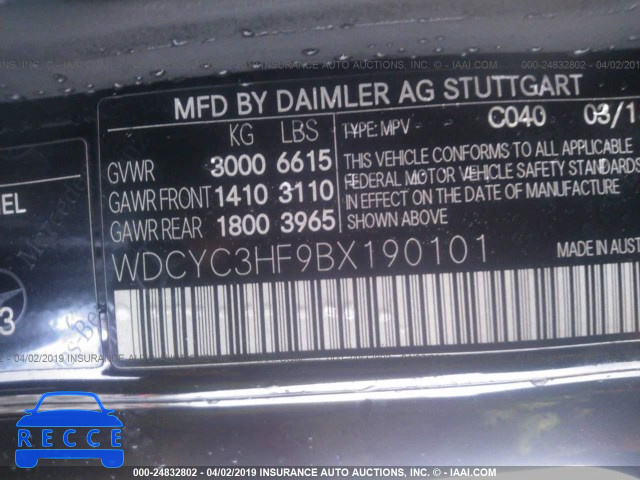 2011 MERCEDES-BENZ G 550 WDCYC3HF9BX190101 image 8