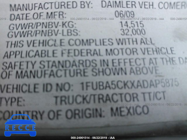 2010 FREIGHTLINER COLUMBIA COLUMBIA 1FUBA5CKXADAP5875 image 7