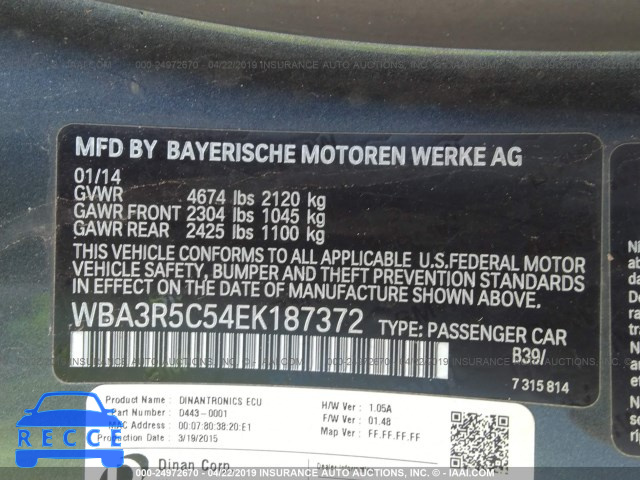 2014 BMW 435 XI WBA3R5C54EK187372 image 7