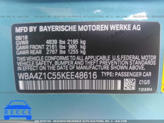 2019 BMW 430I WBA4Z1C55KEE48616 Bild 8