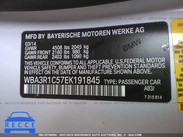 2014 BMW 435 I WBA3R1C57EK191845 зображення 8