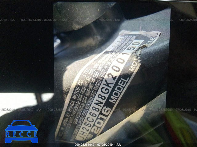 2016 HONDA GL1800 ABS JH2SC68N8GK200150 image 9