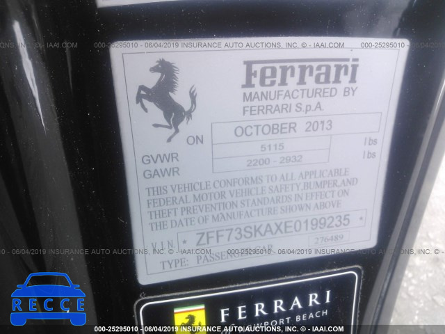 2014 FERRARI FF ZFF73SKAXE0199235 image 8