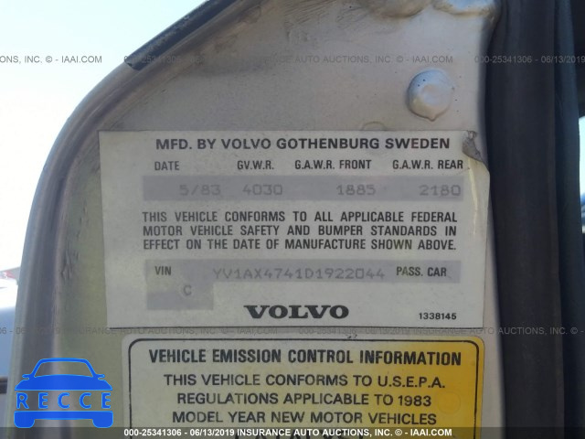 1983 VOLVO 244 GLT YV1AX4741D1922044 image 6
