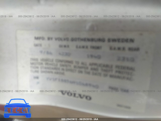 1987 VOLVO 740 GLE YV1FX8856H1068940 image 8