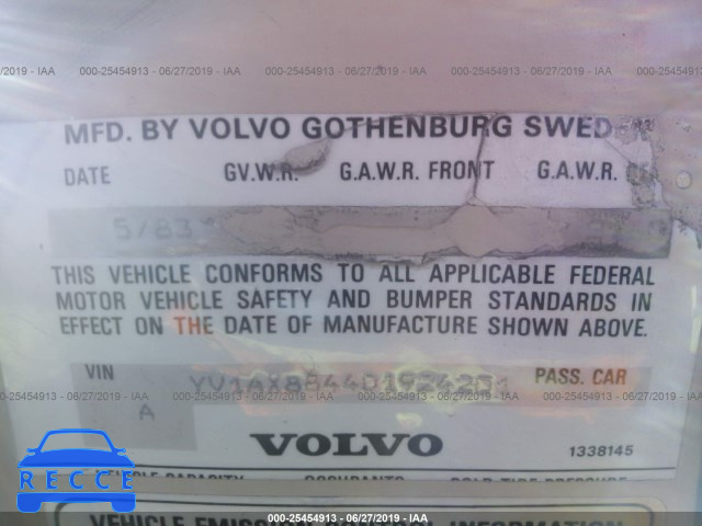 1983 VOLVO 244 DL/GL YV1AX8844D1924201 image 8