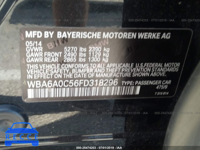 2015 BMW 640 I/GRAN COUPE WBA6A0C56FD318296 зображення 8
