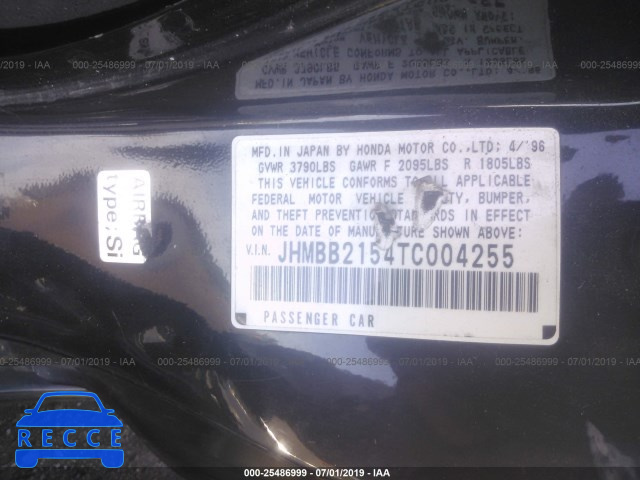 1996 HONDA PRELUDE SI/SR JHMBB2154TC004255 image 7