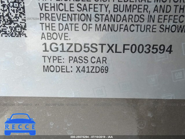 2020 CHEVROLET MALIBU LT 1G1ZD5STXLF003594 Bild 8