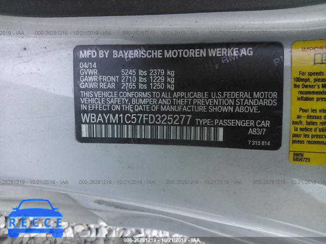 2015 BMW 6 SERIES XI WBAYM1C57FD325277 зображення 8