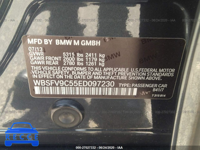 2014 BMW M5 WBSFV9C55ED097230 зображення 8