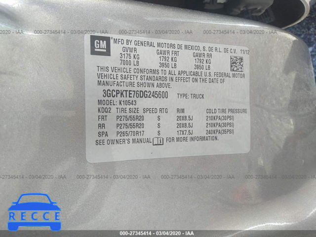 2013 CHEVROLET SILVERADO 1500 K1500 LTZ 3GCPKTE76DG245600 зображення 8