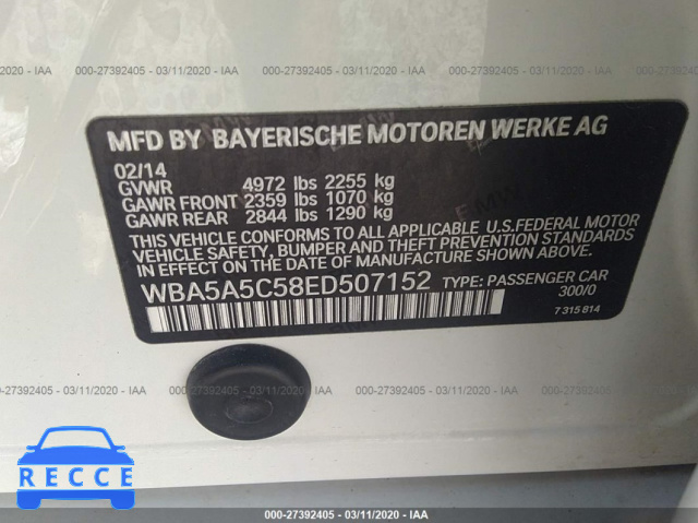 2014 BMW 528 I WBA5A5C58ED507152 зображення 8