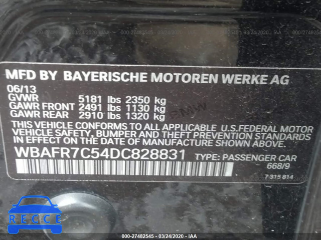2013 BMW 535 I WBAFR7C54DC828831 image 8