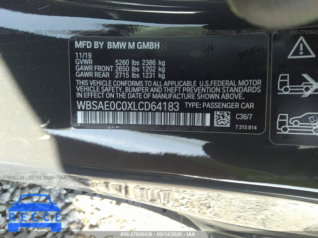 2020 BMW M8 WBSAE0C0XLCD64183 зображення 8