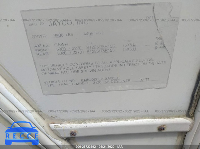 1997 JAYCO OTHER 1UJBJ02P6V1SA0054 зображення 8