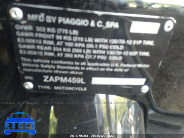 2009 VESPA GTS 250 ZAPM459L895600375 зображення 9