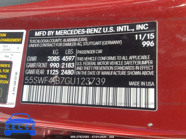 2016 MERCEDES-BENZ C-CLASS C 300 55SWF4JB7GU123739 image 8