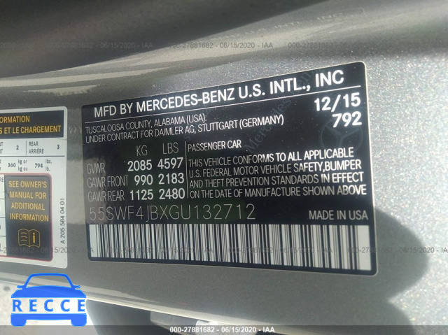 2016 MERCEDES-BENZ C-CLASS 300 55SWF4JBXGU132712 image 8