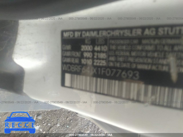 2001 MERCEDES-BENZ C-CLASS 320 WDBRF64JX1F077693 image 8