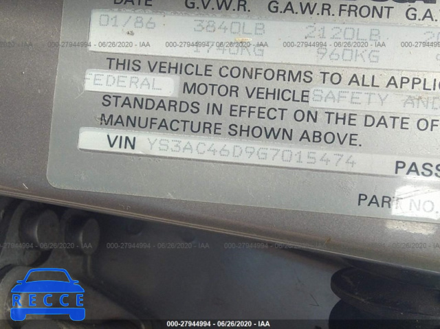 1986 SAAB 900 S YS3AC46D9G7015474 image 8