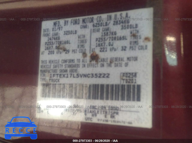 1997 FORD F-150 XL/XLT/LARIAT 1FTEX17L5VNC35222 image 8
