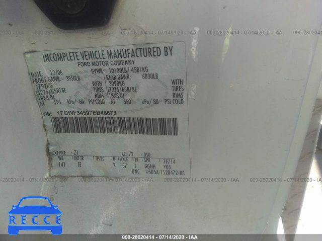 2007 FORD SUPER DUTY F-350 SRW XL/XLT 1FDWF34597EB48673 image 8