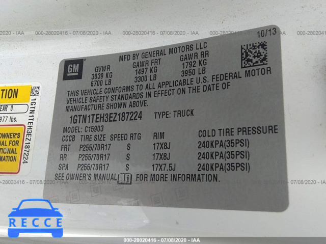 2014 GMC SIERRA 1500 C1500 1GTN1TEH3EZ187224 image 8