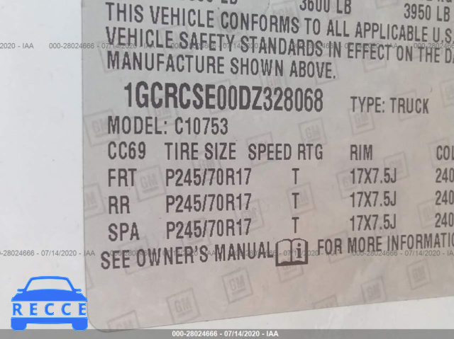 2013 CHEVROLET SILVERADO 1500 C1500 LT 1GCRCSE00DZ328068 зображення 8