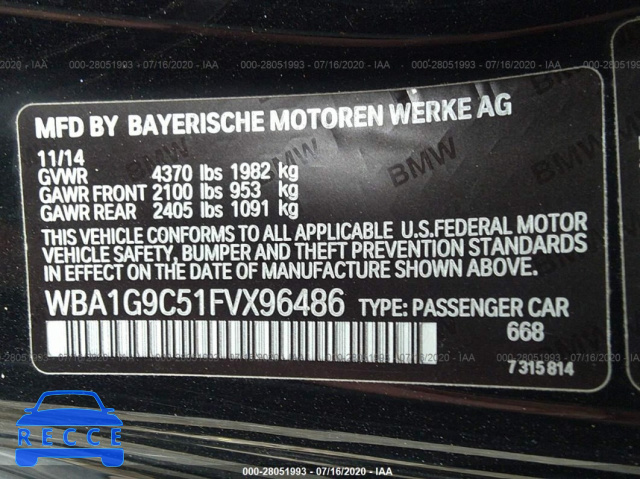 2015 BMW 228 XI SULEV WBA1G9C51FVX96486 зображення 8