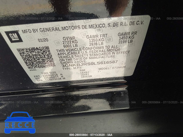 2020 CHEVROLET BLAZER LT 3GNKBJRS0LS616587 image 8