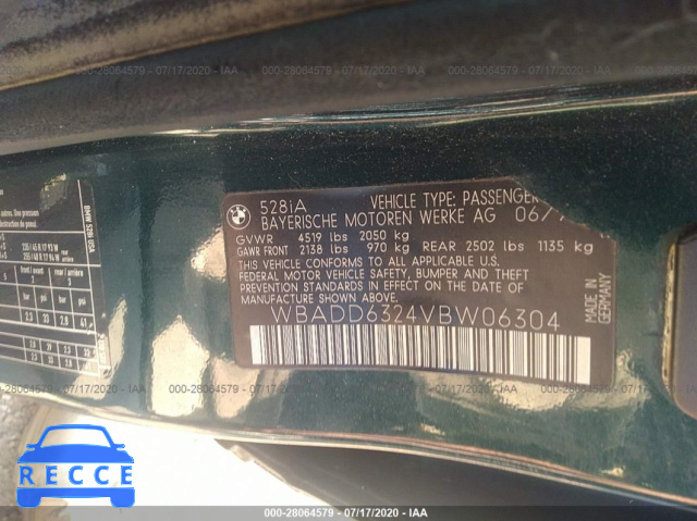 1997 BMW 5 SERIES I AUTOMATICATIC WBADD6324VBW06304 image 8