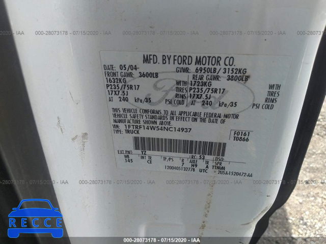 2004 FORD F-150 1FTRF14W54NC14937 image 7